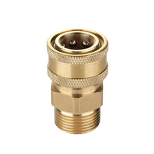 Load image into Gallery viewer, 2Pcs 3/8'' or 1/4" Pressure Washer Adapter Kit M22 14mm / 15mm Female Swivel to Quick Connect Release Set Nozzles
