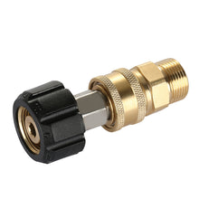 Load image into Gallery viewer, 2Pcs 3/8'' or 1/4" Pressure Washer Adapter Kit M22 14mm / 15mm Female Swivel to Quick Connect Release Set Nozzles
