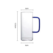 Load image into Gallery viewer, 1Pc Square Glass Mug Breakfast Milk Coffee Cup Microwave Safe Transparent Party Beer Mug Coffee Mug Drinkware Glass
