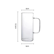 Load image into Gallery viewer, 1Pc Square Glass Mug Breakfast Milk Coffee Cup Microwave Safe Transparent Party Beer Mug Coffee Mug Drinkware Glass
