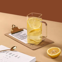 Load image into Gallery viewer, 1Pc Square Glass Mug Breakfast Milk Coffee Cup Microwave Safe Transparent Party Beer Mug Coffee Mug Drinkware Glass
