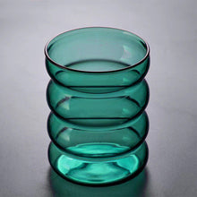 Load image into Gallery viewer, 1Pc Creative Glass Cup Heat-resistant Tumbler Drinkware Tea Juice Milk Coffee Mug Home Water Glasses Ripple Mug 300ml
