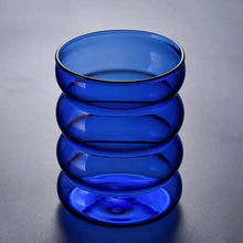 Load image into Gallery viewer, 1Pc Creative Glass Cup Heat-resistant Tumbler Drinkware Tea Juice Milk Coffee Mug Home Water Glasses Ripple Mug 300ml
