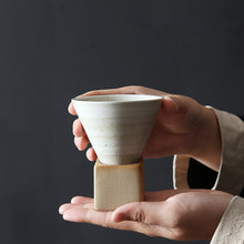 Load image into Gallery viewer, 1Pcs Retro Ceramic Coffee Mug Rough Pottery Latte Tea Cup Porcelain Cup Cup Pull Coffee Flower Pottery
