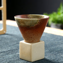 Load image into Gallery viewer, 1Pcs Retro Ceramic Coffee Mug Rough Pottery Latte Tea Cup Porcelain Cup Cup Pull Coffee Flower Pottery
