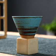 Load image into Gallery viewer, 1Pcs Retro Ceramic Coffee Mug Rough Pottery Latte Tea Cup Porcelain Cup Cup Pull Coffee Flower Pottery
