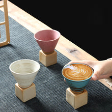 Load image into Gallery viewer, 1Pcs Retro Ceramic Coffee Mug Rough Pottery Latte Tea Cup Porcelain Cup Cup Pull Coffee Flower Pottery
