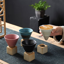 Load image into Gallery viewer, 1Pcs Retro Ceramic Coffee Mug Rough Pottery Latte Tea Cup Porcelain Cup Cup Pull Coffee Flower Pottery
