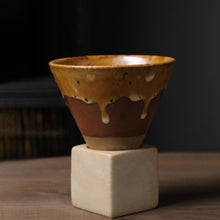 Load image into Gallery viewer, 1Pcs Retro Ceramic Coffee Mug Rough Pottery Latte Tea Cup Porcelain Cup Cup Pull Coffee Flower Pottery

