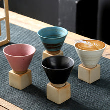 Load image into Gallery viewer, 1Pcs Retro Ceramic Coffee Mug Rough Pottery Latte Tea Cup Porcelain Cup Cup Pull Coffee Flower Pottery

