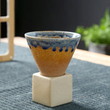 Load image into Gallery viewer, 1Pcs Retro Ceramic Coffee Mug Rough Pottery Latte Tea Cup Porcelain Cup Cup Pull Coffee Flower Pottery
