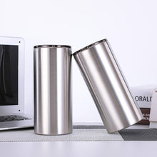 Load image into Gallery viewer, 350/600ml Ice Hot Coffee Industrial Style Stainless Steel Handy Thermos Cup Car Direct Drinking Straw American Travel Mug
