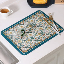 Load image into Gallery viewer, 1Pc Vintage Printed Dish Drying Mat Rubber Water Absorbent Kitchen Sink Pad Splash Drain Pad Placemat Tableware Anti-skid Rugs
