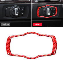 Load image into Gallery viewer, Carbon Fiber Car Headlight Switch Frame Cover Trim Interior Accessories Sticker for BMW E90 E92 E93 320i 325i 2005-2012
