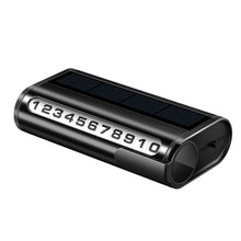 Load image into Gallery viewer, Solar Car Parking Number Plate Luminous Auto Parking Card Temporary Stop Phone Number Card For Car Decoration Accessory

