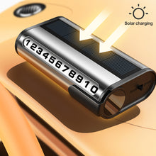 Load image into Gallery viewer, Solar Car Parking Number Plate Luminous Auto Parking Card Temporary Stop Phone Number Card For Car Decoration Accessory
