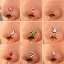Load image into Gallery viewer, Non-perforated Adjustable U-shaped Nose Clip Star Love Insect Nose Ring Fashion Creative Nasal Ornament Jewelry Accessory
