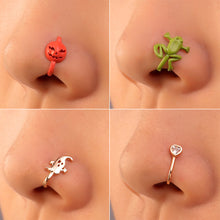 Load image into Gallery viewer, Non-perforated Adjustable U-shaped Nose Clip Star Love Insect Nose Ring Fashion Creative Nasal Ornament Jewelry Accessory
