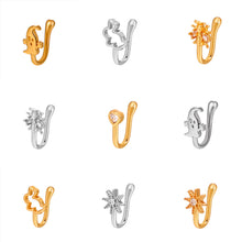 Load image into Gallery viewer, Non-perforated Adjustable U-shaped Nose Clip Star Love Insect Nose Ring Fashion Creative Nasal Ornament Jewelry Accessory
