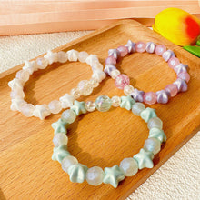 Load image into Gallery viewer, Cute Sweet Beaded Bracelet Fresh Colorful Beads Elastic Rope Bracelet Women Hand Jewelry Accessory
