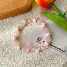 Load image into Gallery viewer, Cute Sweet Beaded Bracelet Fresh Colorful Beads Elastic Rope Bracelet Women Hand Jewelry Accessory
