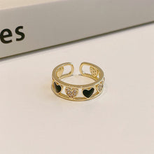 Load image into Gallery viewer, Love Shining Micro Diamond Hollow Out Ring Fashion Opening Adjustable Alloy Ring Women Jewelry Accessory
