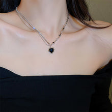 Load image into Gallery viewer, Heart Pendant Necklace Fashionable Creative Diamond Chain Splicing Necklace Clavicle Chain Jewelry Accessory
