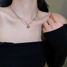 Load image into Gallery viewer, Heart Pendant Necklace Fashionable Creative Diamond Chain Splicing Necklace Clavicle Chain Jewelry Accessory
