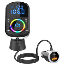 Load image into Gallery viewer, BC71 Car FM Transmitter Car Charger Bluetooth 5.0 QC 3.0 Fast Charge PD Car Charger MP3 Music Player Ambient Light TF Card
