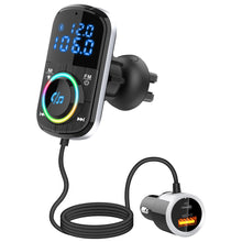 Load image into Gallery viewer, BC71 Car FM Transmitter Car Charger Bluetooth 5.0 QC 3.0 Fast Charge PD Car Charger MP3 Music Player Ambient Light TF Card
