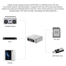 Load image into Gallery viewer, Ezcap Audio Capture Recorder Music Digitizer 3.5mm RCA IN Ports Save into SD Card USB Disk MP3 File with Remote Controller
