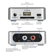 Load image into Gallery viewer, Ezcap Audio Capture Recorder Music Digitizer 3.5mm RCA IN Ports Save into SD Card USB Disk MP3 File with Remote Controller
