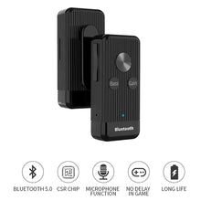 Load image into Gallery viewer, Aux Bluetooth 5.0 Audio Receiver 3.5mm Jack Portable Clip Wireless Bass Hifi Stereo Headphones Adapter Support TF Card Play
