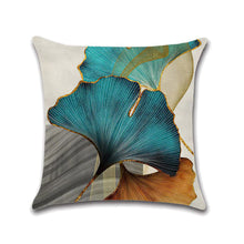 Load image into Gallery viewer, Set of 4 Ginkgo Leaf Throw Pillow Covers Cotton Linen Cushion Cover Pillowcase for Couch Sofa Bed Car Home Decor 18 X 18 Inch
