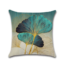 Load image into Gallery viewer, Set of 4 Ginkgo Leaf Throw Pillow Covers Cotton Linen Cushion Cover Pillowcase for Couch Sofa Bed Car Home Decor 18 X 18 Inch
