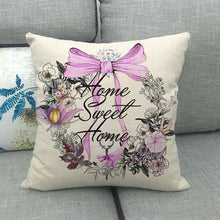 Load image into Gallery viewer, Home Sweet Home Garland Throw Pillow Covers Cotton Linen Cushion Cover Pillowcase for Couch Sofa Bed Home Decor 18 x 18 Inch
