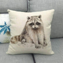 Load image into Gallery viewer, Grey Animal Style Throw Pillow Covers Pillows Cases Cotton Linen 18x18 Inch Square Cushion Cover for Sofa Bedroom Car Home Decor
