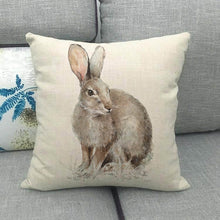 Load image into Gallery viewer, Grey Animal Style Throw Pillow Covers Pillows Cases Cotton Linen 18x18 Inch Square Cushion Cover for Sofa Bedroom Car Home Decor
