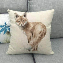 Load image into Gallery viewer, Grey Animal Style Throw Pillow Covers Pillows Cases Cotton Linen 18x18 Inch Square Cushion Cover for Sofa Bedroom Car Home Decor
