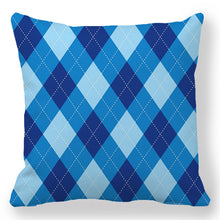 Load image into Gallery viewer, Light Blue Geometric Design Throw Pillow Covers 18 x 18 Inch Cushion Cover Square Pillowcase for Couch Sofa Bed Home Decor
