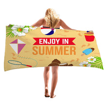 Load image into Gallery viewer, Summer Beach Vacation Microfiber Beach Towel Sand Free Lightweigh Quick Dry Super Absorbent for Travel Pool Yoga Gym Sports
