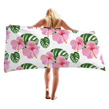 Load image into Gallery viewer, Summer Tropical Flower Tree Microfiber Beach Towels Sand Free Quick Dry Super Absorbent Beach Towel for Adults Girls Women
