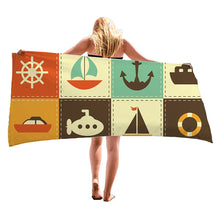 Load image into Gallery viewer, Microfiber Beach Towels Lightweigh Quick Dry Towel Super Absorbent for Kids Teens Adults Travel Swimming Pool Camping
