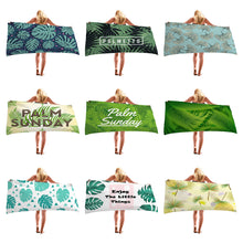 Load image into Gallery viewer, Palm Leaves Pattern Super Absorbent Microfiber Beach Towels Quick Dry Towel for Adults Kids Travel Swimming Sports 150cm * 70cm
