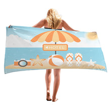 Load image into Gallery viewer, Summer Beach Vacation Style Microfiber Beach Towel Lightweigh Quick Dry Super Absorbent for Travel Pool Yoga Gym Sports
