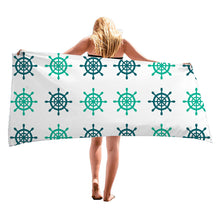 Load image into Gallery viewer, Green Stripe Super Absorbent Microfiber Beach Towels Quick Dry Towel for Adults Kids Pool Travel Camping Hiking 30 X 60 Inch
