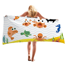 Load image into Gallery viewer, Green Stripe Super Absorbent Microfiber Beach Towels Quick Dry Towel for Adults Kids Pool Travel Camping Hiking 30 X 60 Inch
