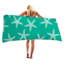 Load image into Gallery viewer, Green Stripe Super Absorbent Microfiber Beach Towels Quick Dry Towel for Adults Kids Pool Travel Camping Hiking 30 X 60 Inch
