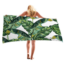 Load image into Gallery viewer, 30 X 60 Inch Super Absorbent Microfiber Beach Towels Quick Dry Towel for Adults Travel Swimming Sports Tropical tree Printing
