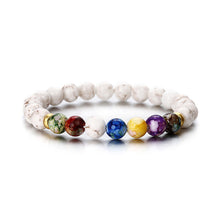Load image into Gallery viewer, Unisex 7 Chakra Reiki Healing Stone Bracelet Yoga Balance Energy Beads Volcanic Stone Lose Weight Bracelet Jewelry Bangle

